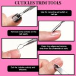 Fandamei 11-piece pink nail care kit with various manicure and pedicure tools neatly arranged.
