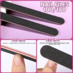 A comprehensive set of Fandamei nail files and buffers, including colorful blocks, black files, and 7-way buffers, arranged n