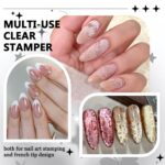 Fcozpjk clear silicone rotatable nail art stamper and scraper kit, showing the stamper's adjustable base.