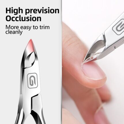 Gubonwer professional cuticle trimmer with a 3/4 jaw, sharp stainless steel blades, and ergonomic handles in a tin gift box.