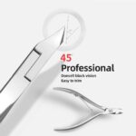 Gubonwer professional cuticle trimmer with a 3/4 jaw, sharp stainless steel blades, and ergonomic handles in a tin gift box.