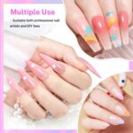 Close-up of JODSONE soft latex nail sponges and a stainless steel grabber pen, arranged for gradient nail art.