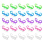 A collection of 25 PNDID handle grip nail brushes in five different vibrant colors, neatly arranged on a white background.