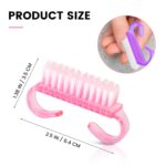 A collection of 25 PNDID handle grip nail brushes in five different vibrant colors, neatly arranged on a white background.