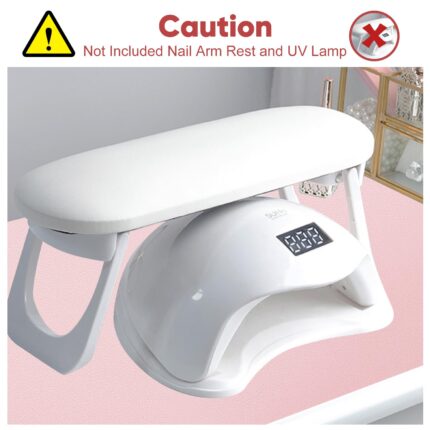 Pink microfiber PU leather nail art table mat rolled up with a strap, next to the mat unrolled showing its texture.